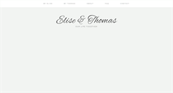 Desktop Screenshot of eliseandthomas.com